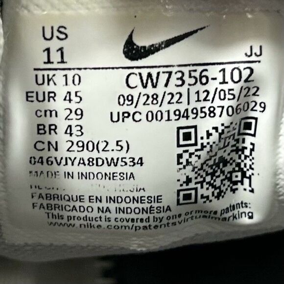 Nike Air Zooom Pegasus 38 CW7356-102 Mens Size 11 White Teal Running Shoes Used - Picture 12 of 12